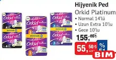 ORKİD PLATİNUM HİJYENİK PED NORMAL BOY 14'LÜ fiyat ve kampanya bilgisi